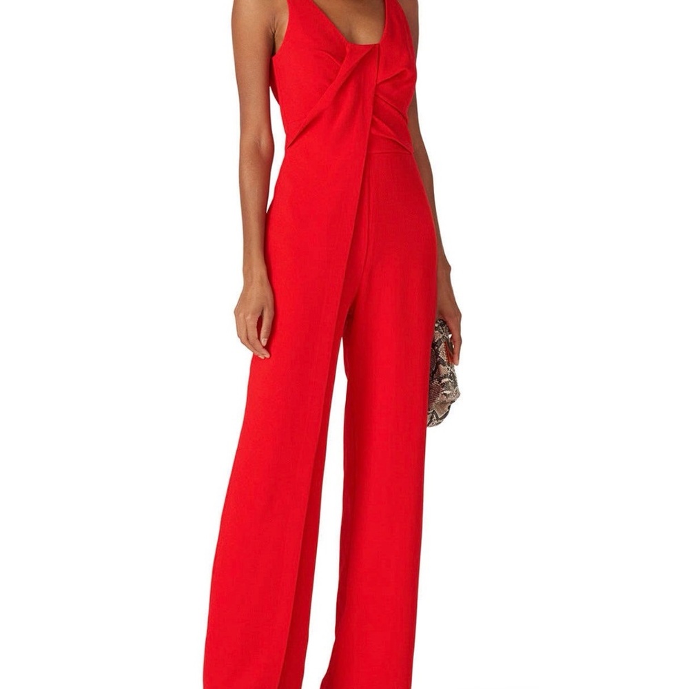 Trina Turk Hedy Jumpsuit Red Sleeveless size 0